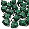 Synthetic Malachite Pendants G-Z067-02P-12-1