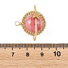 Dyed Natural Green Jade Copper Wire Wrapped Pendants PALLOY-TA00426-01-3