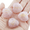 Natural Rose Quartz Heart Love Stones G-PW0004-11-2