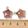 Natural Strawberry Quartz Pendants G-P540-01G-08-3