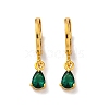 Brass Teardrop Hoop Earrings EJEW-D288-19G-2