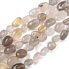 Natural Grey Agate Beads Strands G-C286-A22-1