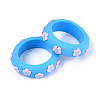 Handmade Polymer Clay Finger Rings CLAY-N013-26-4