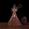 Natural Amethyst Witch Brooms Pendant Decorations PW-WGFF7F8-08-1