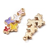 Alloy Enamel Pendants ENAM-S022-04B-2