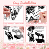 3 Sheets 3 Styles Flower PVC Waterproof Decorative Stickers DIY-WH0404-057-3