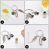  2Pcs Alloy Enamel Keychain KEYC-NB0001-27-3