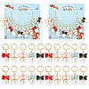 Alloy Enamel Bowknot Locking Stitch Markers HJEW-PH01572-1