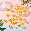 50Pcs 5 Styles UV Plating Opaque Acrylic Beads PACR-TA0001-31B-6