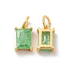 Real 18K Gold Plated Brass Micro Pave Cubic Zirconia Pendants KK-M243-08G-03-2