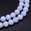 Grade AA Natural Blue Lace Agate Beads Strands G-F222-30-4mm-5