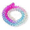 Transparent Painted Glass Beads Strands DGLA-A034-T6mm-A14-5