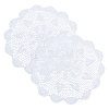 Cotton Braided Hollow Flower Placemats AJEW-WH0368-06-1