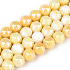 Anti-Tarnish Electroplate Glass Beads Strands GLAA-N010-10mm-01-1