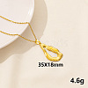 Stainless Steel Shell Pendant Necklaces for Women MD4467-12-1