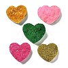 Electroplate Natural Quartz Crystal Heart Display Decorations DJEW-B012-01-1