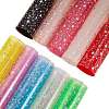 10Sheets 10 Colors A4 PVC Vinyl Sparkle Fabric Sheets PVC-SZ0001-01-1