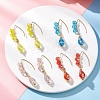 Teardrop Electroplate Glass Dangle Earrings EJEW-JE06797-1