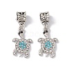 Tortoise Alloy Rhinestone European Dangle Charms ALRI-E002-01AS-06-2