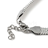 304 Stainless Steel Herringbone Chain Bracelet BJEW-D028-02A-04P-2