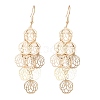 Brass Dangle Earrings EJEW-B157-02C-G-4