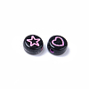 Opaque Black Acrylic Beads MACR-S273-45A-3