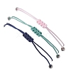 3Pcs Constellations Adjustable Nylon Cord Braided Bead Bracelets for Women Men BJEW-JB11325-12-5