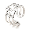 304 Stainless Steel Open Cuff Ring for Women RJEW-F166-01P-01-1