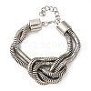 Iron Shake Chain Knotted Bracelets for Women BJEW-U042-01P-1