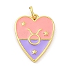 Brass Enamel Pendants KK-Z077-01G-02-1