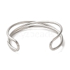304 Stainless Steel Wire Wrap Cuff Bangles BJEW-Q773-06B-P-3