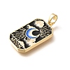 Tarot Card Brass Enamel Pendents KK-R212-02G-02-2