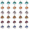 HOBBIESAY 10 Sets 6 Styles Natural & Synthetic Mixed Stone Chip Pendants G-HY0001-35-1