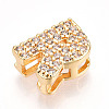 Brass Micro Pave Cubic Zirconia Charms KK-N254-217G-R-2