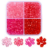 1200Pcs 4 Colors Transparent Acrylic Beads TACR-YW0002-45-1