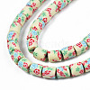 Handmade Polymer Clay Bead Strands CLAY-T020-10E-2