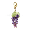 Grape Glass Pendant Decoration HJEW-JM01468-01-1