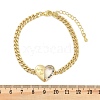 Brass Micro Pave Cubic Zirconia Link Bracelets BJEW-M050-06G-02-5