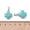 Synthetic Turquoise Pendants G-K359-02P-02-3