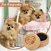 Engraved Wood Pet Fur Storage Keepsake Boxes CON-WH0085-157-5
