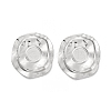 304 Stainless Steel Flat Round Stud Earrings EJEW-K295-19P-1