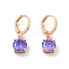 Brass Micro Pave Cubic Zirconia Leverback Earrings EJEW-K300-03G-4