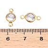 Brass Clear Cubic Zirconia Connector Charms KK-T070-07C-A-3