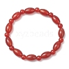 2Pcs 2 Styles  Natural Carnelian Beaded Stretch Bracelets for Couple BJEW-JB13416-03-3