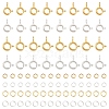 20Pcs 2 Styles Brass Spring Ring Clasps KK-YW0004-54-1