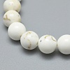 Natural Magnesite Bead Stretch Bracelets X-BJEW-K212-A-008-3