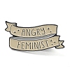 Word Angry Femenist Enamel Pins JEWB-Q034-01F-1