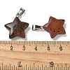 Natural Mahogany Obsidian Pendants G-B127-12P-01-3