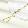 Brass Micro Pave Cubic Zirconia Mittens Bracelets BJEW-C156-01G-04-2