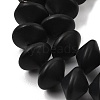 Frosted & Baking Paint Transparent Glass Beads Strands GL-CBA2ED2-03C-3